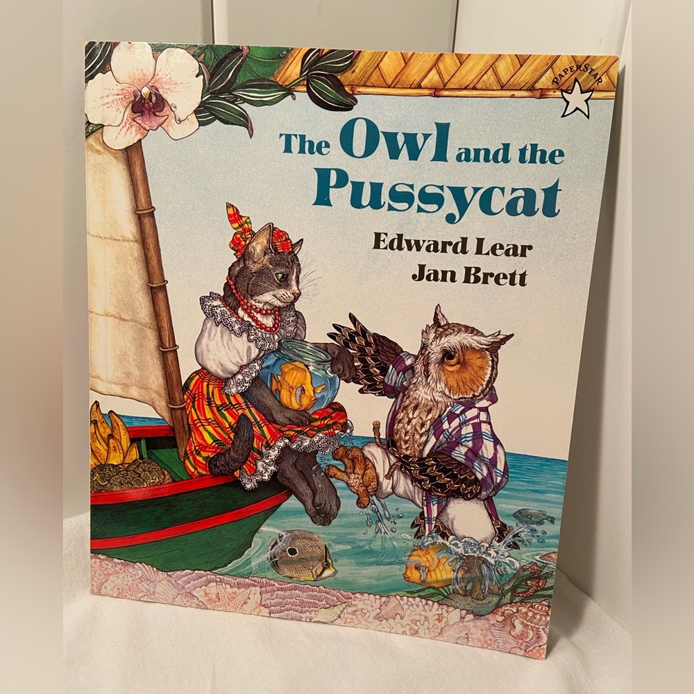 The Owl And The Pussycat Edward Lear Jan Brett  BOOK 1991 Caribbean cat Pictures